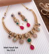 03 Matte Fancy Designer Hasadi Necklace Set Wholesale Price In Surat
